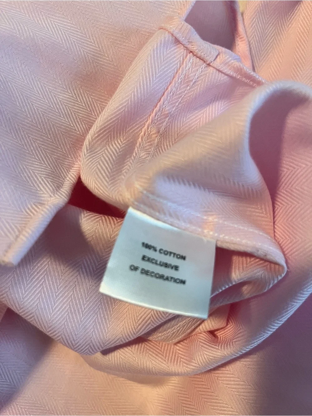 TailorByrd Men's Pink Long Sleeve Button-Down Mens SZ 34/35 Large / XL EUC